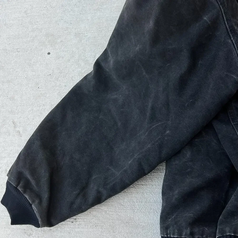 Carhartt J130 BLK faded black hooded work wear jacket
